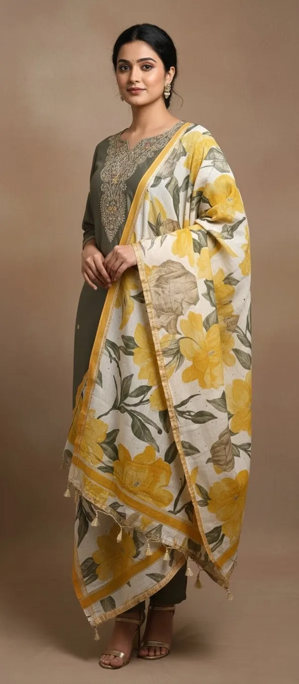 Green_Thread_Work_Silk_Kurta_Set_With_Dupatta_For_Women