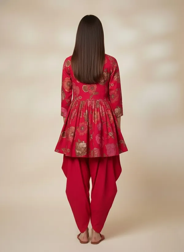 PINK_PRINTED_SILK_DHOTI_SET