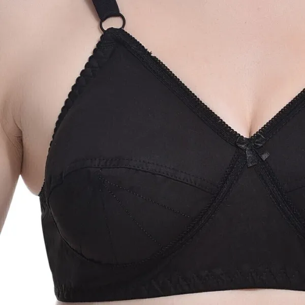 Black_Pure_Cotton_Seamed_Full_Coverage_Non-Padded_Non-Wired_Bra