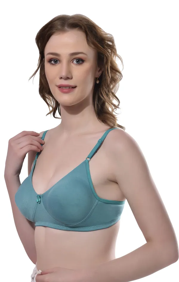 Green_Cotton_Seamless_Everyday_Non-Padded_Non-Wired_T-Shirt_Bra_