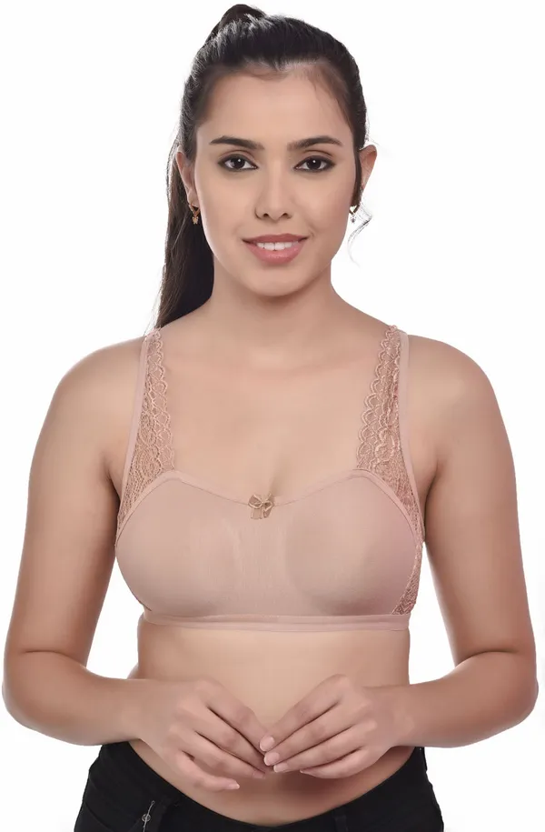 Beige_Cotton_Lace_Everyday_Non_Padded_Bra_For_Women
