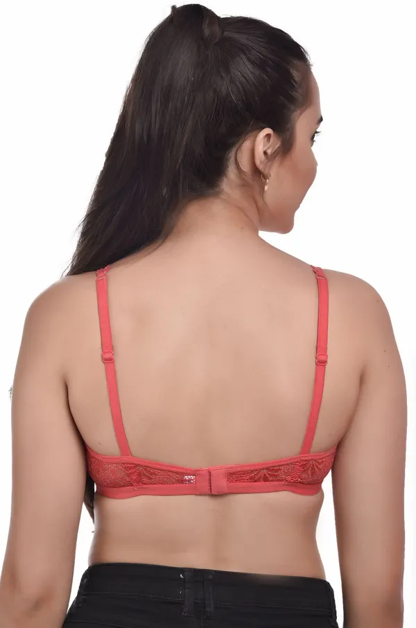 Coral_Pink_Cotton_Lace_Everyday_Non_Padded_Wirefree_Bra_For_Women