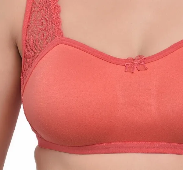Coral_Pink_Cotton_Lace_Everyday_Non_Padded_Wirefree_Bra_For_Women
