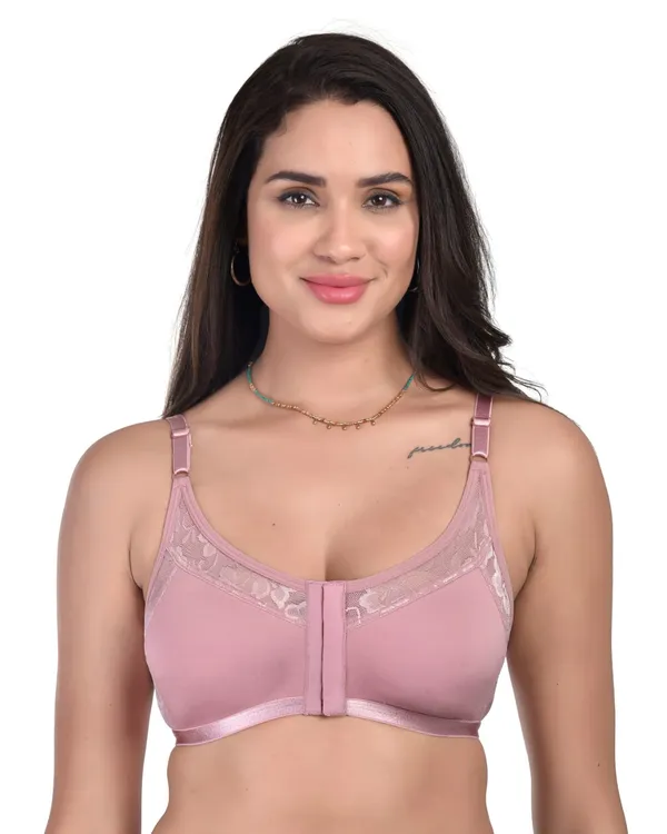 Pink_Non-Padded_Non-Wired_Spacer_Cup_Easy-On_Front_Open_Full_Figure_Bra_in_