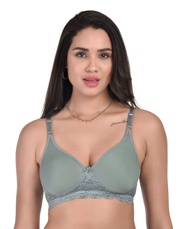 Green_Non-Padded_Non-Wired_Full_Coverage_Spacer_Cup_T-shirt_Bra