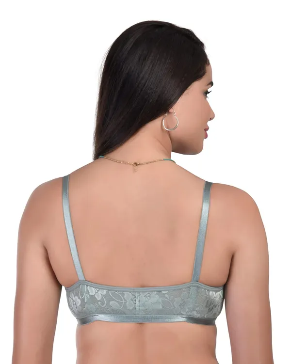 Green_Non-Padded_Non-Wired_Spacer_Cup_Easy-On_Front_Open_Full_Figure_Bra_in_Green_Colour