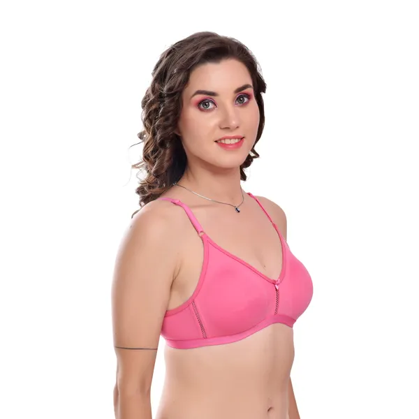 Hot_Pink_Seamless_Non-Padded_Non-Wired_Full_Coverage_T-Shirt_Bra__