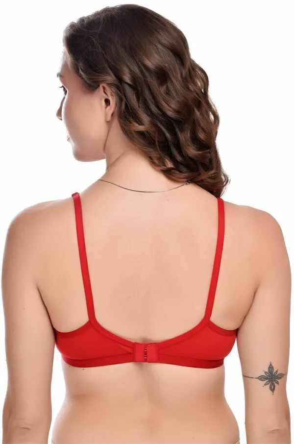 Red_Seamless_Non-Padded_Non-Wired_Full_Coverage_T-Shirt_Bra__
