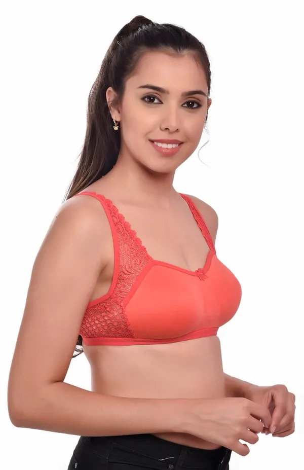 Coral_Pink_Cotton_Lace_Everyday_Non_Padded_Wirefree_Bra_For_Women
