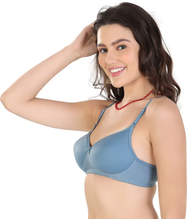 Grey_Seamless_Padded_Bra_For_Women