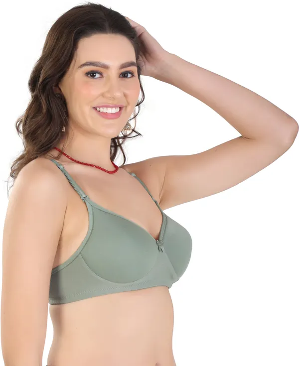 Pastel_Green_Cotton_T-Shirt_Padded_Bra_For_Women