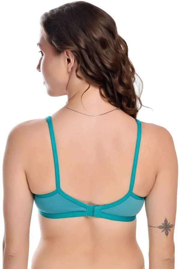 Green_Seamless_Non-Padded_Non-Wired_Full_Coverage_T-Shirt_Bra_