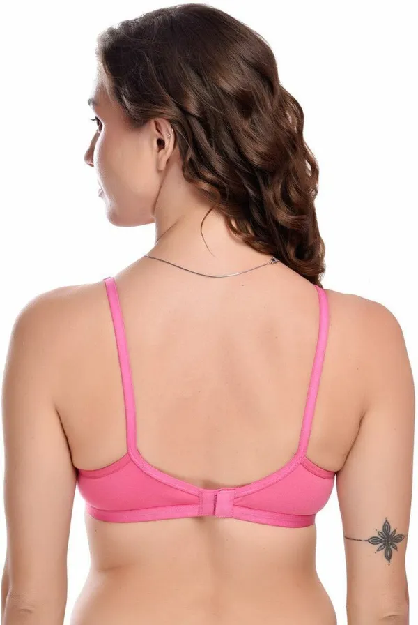 Hot_Pink_Seamless_Non-Padded_Non-Wired_Full_Coverage_T-Shirt_Bra__