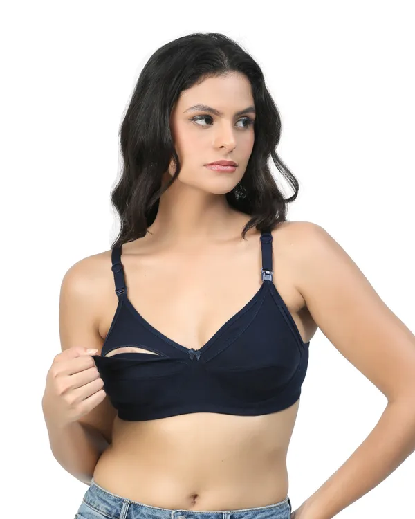 Navy_Blue_Cotton_Maternity_&_Nursing_Non_Padded_Bra_For_Women