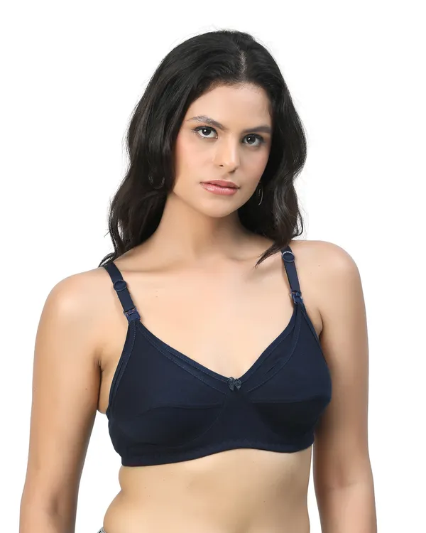 Navy_Blue_Cotton_Maternity_&_Nursing_Non_Padded_Bra_For_Women