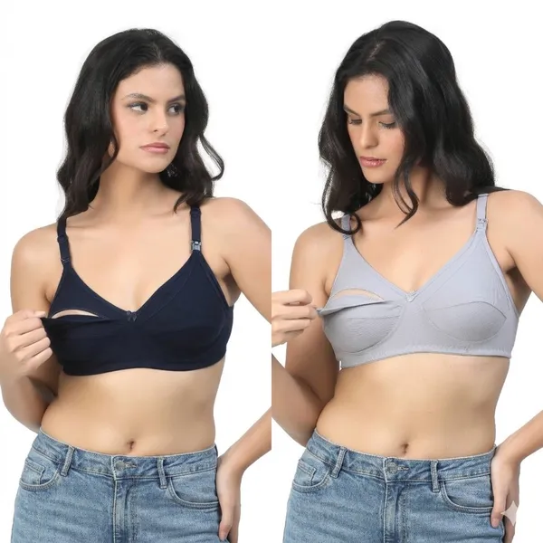 Navy_Blue-Silver_Full_Coverage_Maternity_Bra_Pack_Of_2