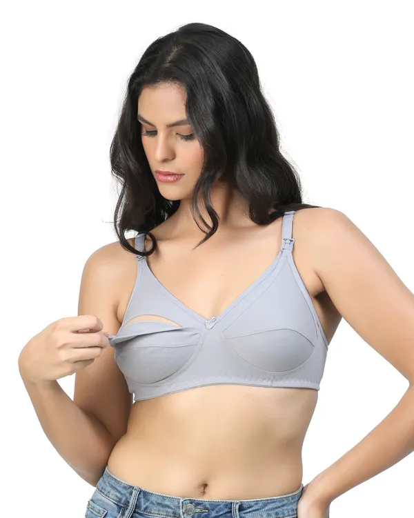 Light_Grey_Maternity_&_Nursing_Non_Padded_Bra_For_Women