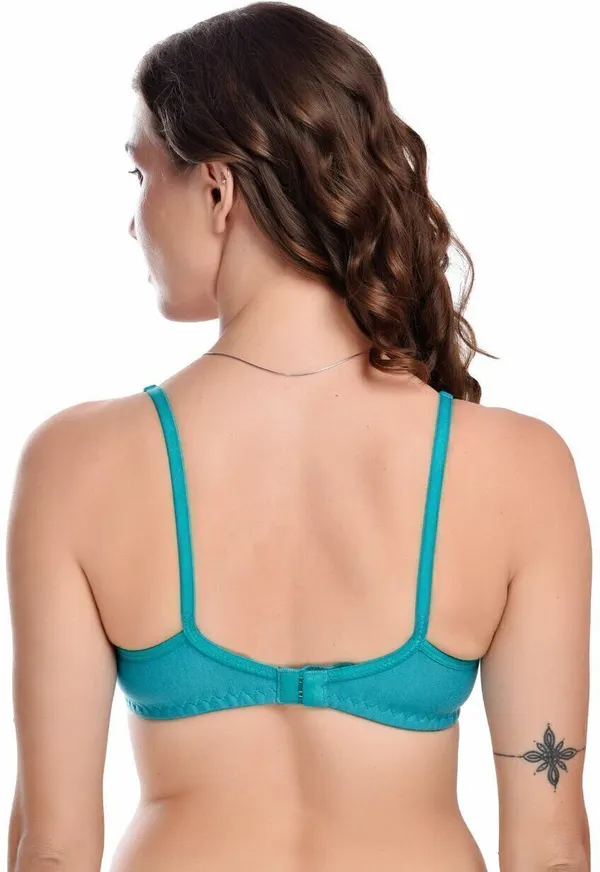 Green_Seamless_Non-Padded_Non-Wired_Full_Coverage_T-Shirt_Bra_