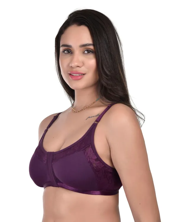 Purple_Non-Padded_Non-Wired_Spacer_Cup_Easy-On_Front_Open_Full_Figure_Bra_