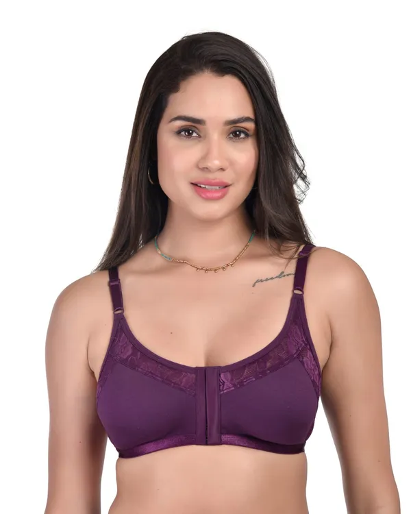 Purple_Non-Padded_Non-Wired_Spacer_Cup_Easy-On_Front_Open_Full_Figure_Bra_