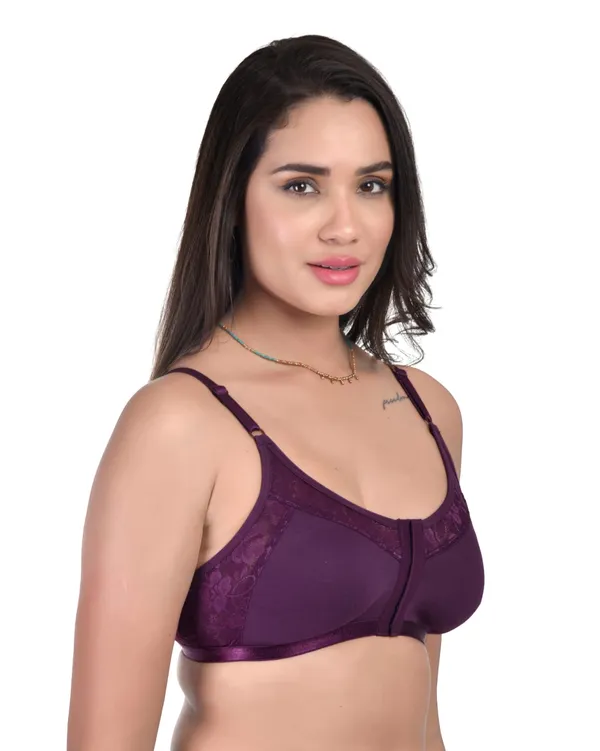 Purple_Non-Padded_Non-Wired_Spacer_Cup_Easy-On_Front_Open_Full_Figure_Bra_