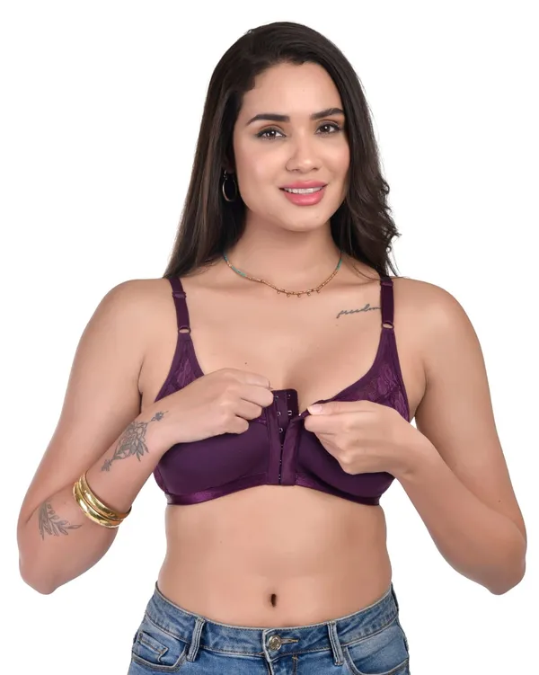 Purple_Non-Padded_Non-Wired_Spacer_Cup_Easy-On_Front_Open_Full_Figure_Bra_