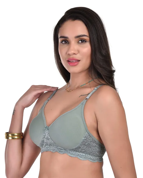 Green_Non-Padded_Non-Wired_Full_Coverage_Spacer_Cup_T-shirt_Bra