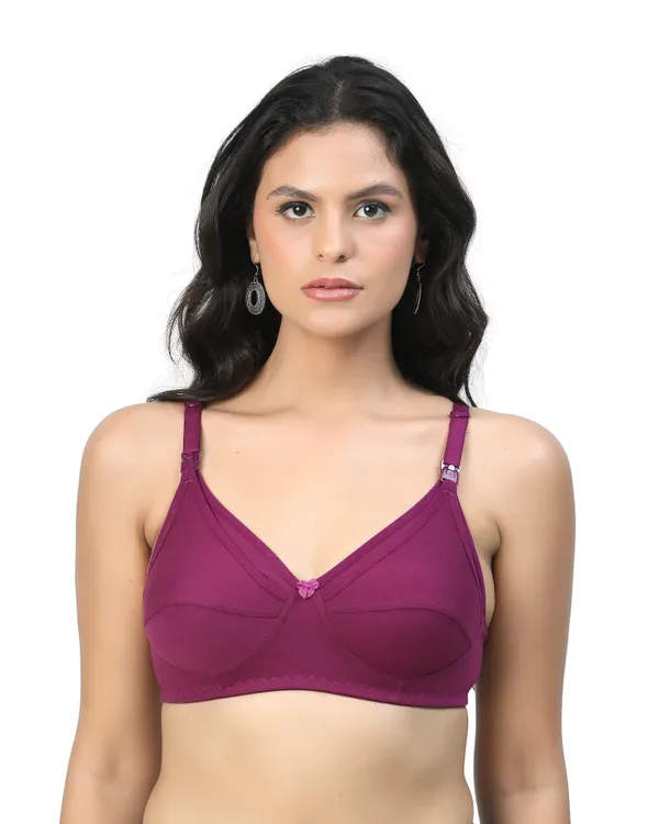 Purple,_Navy,_Pink_3_Piece_Combo_Maternity_Full_Coverage_Bra_