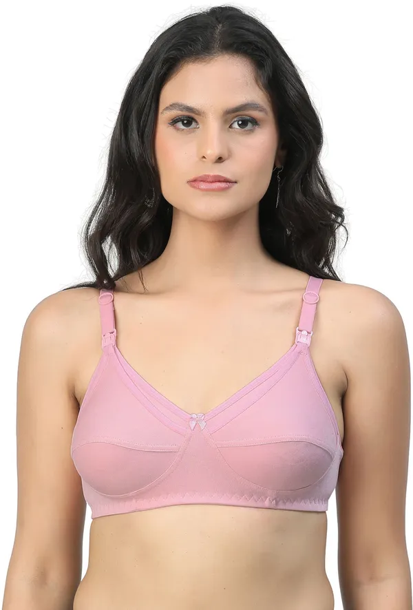 Blush_Pink_Cotton_Maternity_&_Nursing_Non_Padded_Bra_For_Women