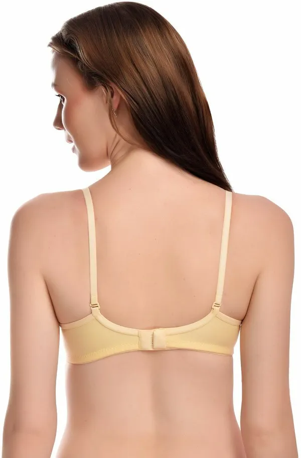 Cream_T-Shirt_Padded_Bra_For_Women