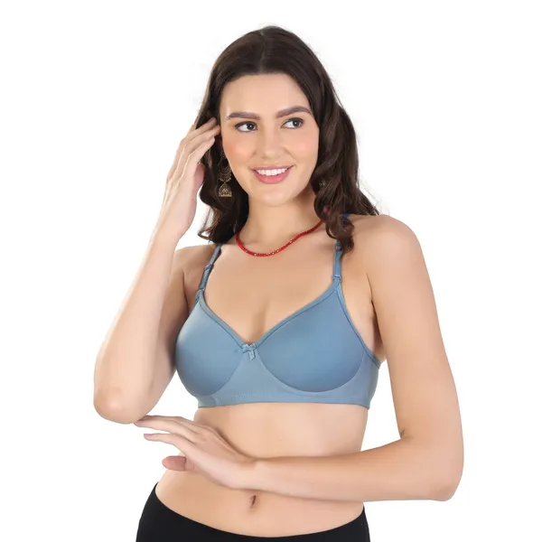 Grey_Seamless_Padded_Bra_For_Women