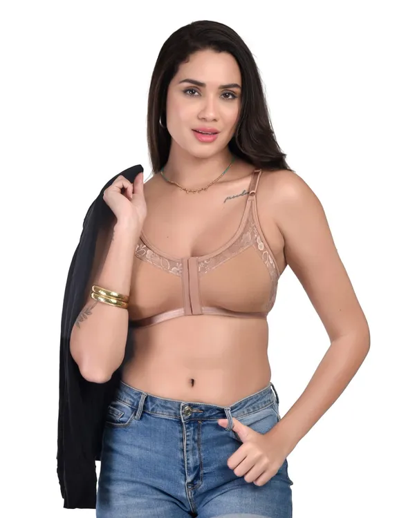 Nude_Non-Padded_Non-Wired_Spacer_Cup_Easy-On_Front_Open_Full_Figure_Bra_in_Nude_Colour