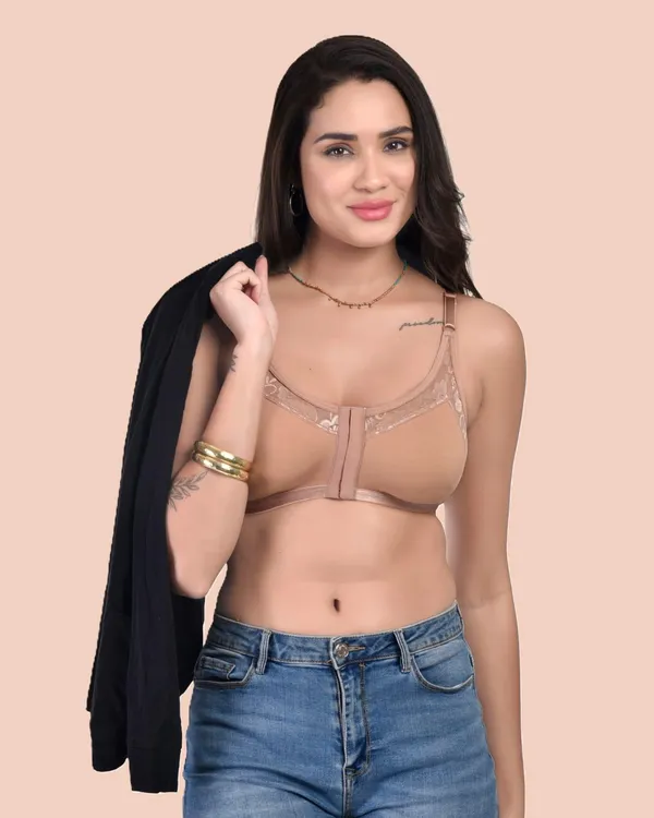 Nude_Non-Padded_Non-Wired_Spacer_Cup_Easy-On_Front_Open_Full_Figure_Bra_in_Nude_Colour