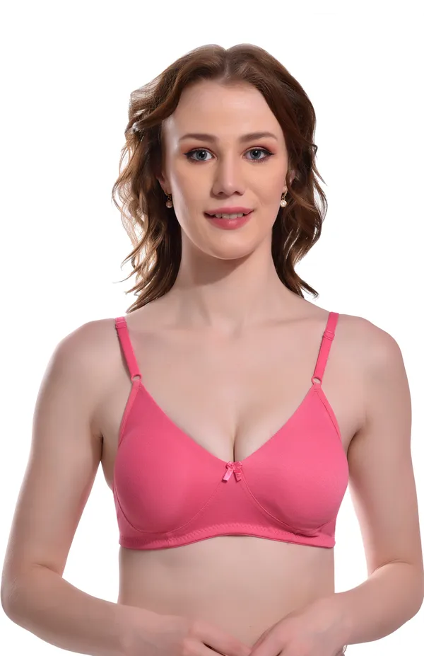 Hot_Pink_Cotton_Seamless_Everyday_Non-Padded_Non-Wired_T-Shirt_Bra