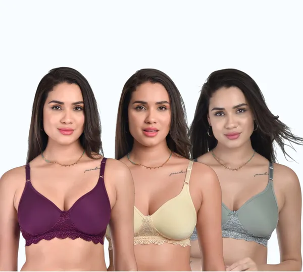 Purple_Skin_Green_Spacer_Cup_T-Shirt_Bra_3_Piece_Combo