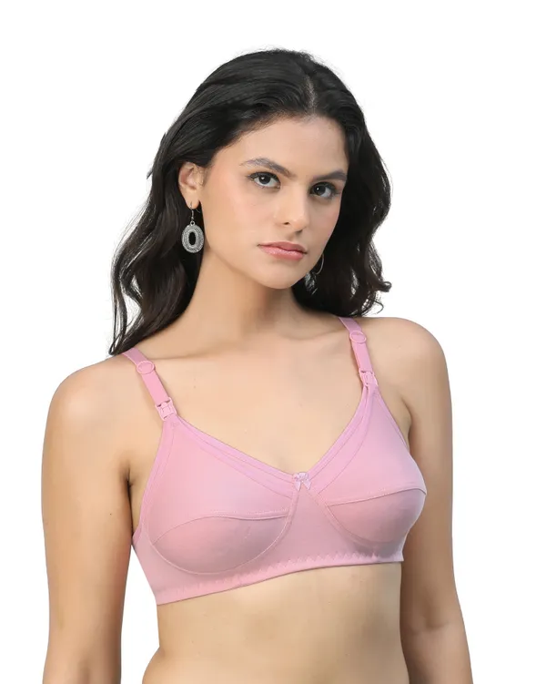 Blush_Pink_Cotton_Maternity_&_Nursing_Non_Padded_Bra_For_Women