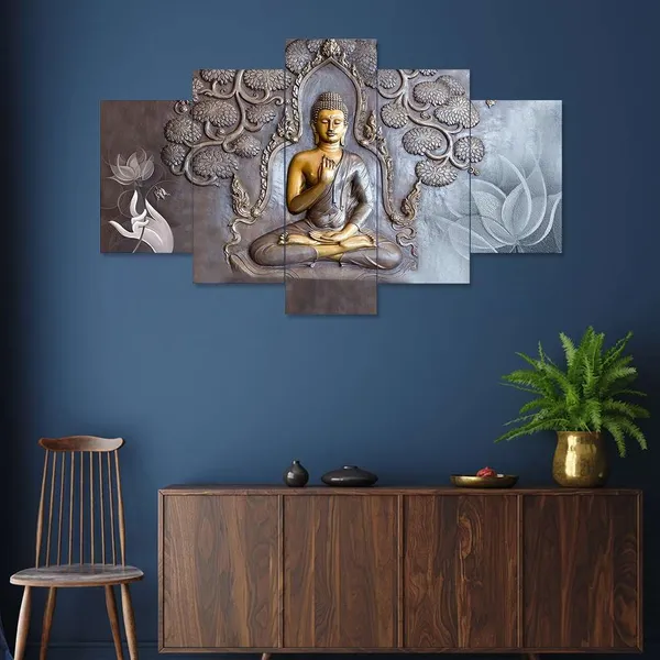 Multicolor_Exquisite_Set_Of_Five_3D_Framed_Paintings