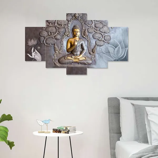 Multicolor_Exquisite_Set_Of_Five_3D_Framed_Paintings