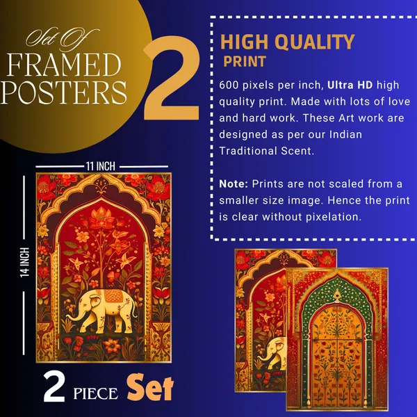 Golden_Set_Of_Two_Wall_Paintings_For_Dacoration_Framed_Living_Room_&_Bedroom_Art_Home_Decoration_Office_Decor_(14X11_Inch_Ch-Gd2-18)