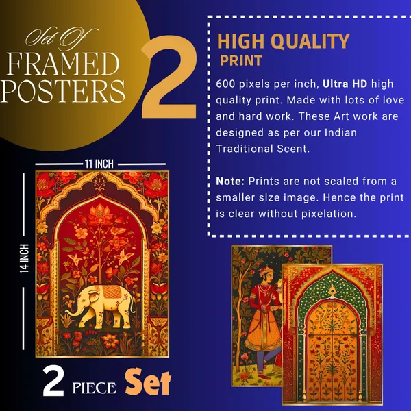Golden_Set_Of_Two_Wall_Paintings_For_Dacoration_Framed_Living_Room_&_Bedroom_Art_Home_Decoration_Office_Decor_(14X11_Inch_Ch-Gd2-18)