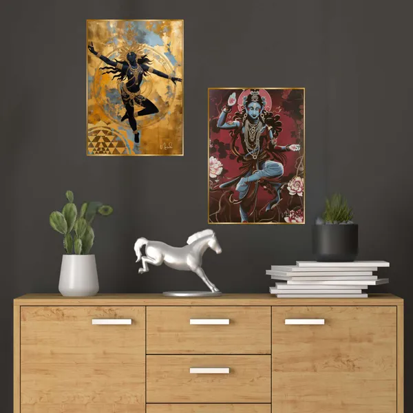 Golden_Set_Of_Two_Wall_Paintings_For_Dacoration_Framed_Living_Room_&_Bedroom_Art_Home_Decoration_Office_Decor_(14X11_Inch_Ch-Gd2-1)