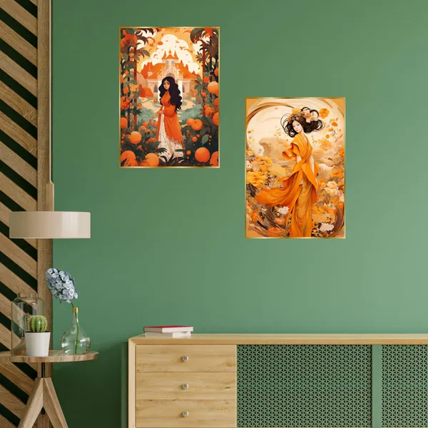 Golden_Set_Of_Two_Wall_Paintings_For_Dacoration_Framed_Living_Room_&_Bedroom_Art_Home_Decoration_Office_Decor_(14X11_Inch_Ch-Gd2-20)