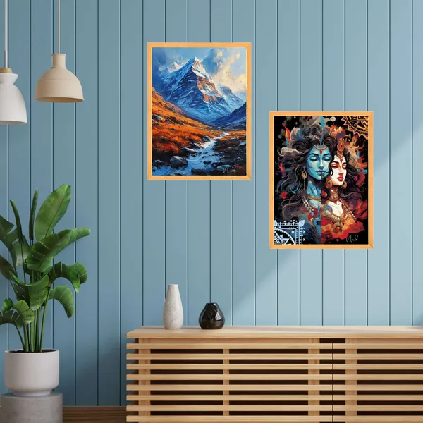 Golden_Set_Of_Two_Wall_Paintings_For_Dacoration_Framed_Living_Room_&_Bedroom_Art_Home_Decoration_Office_Decor_(14X11_Inch_Ch-Gd2-21)