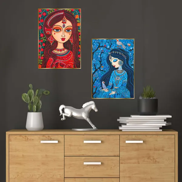 Golden_Set_Of_Two_Wall_Paintings_For_Dacoration_Framed_Living_Room_&_Bedroom_Art_Home_Decoration_Office_Decor_(14X11_Inch_Ch-Gd2-2)