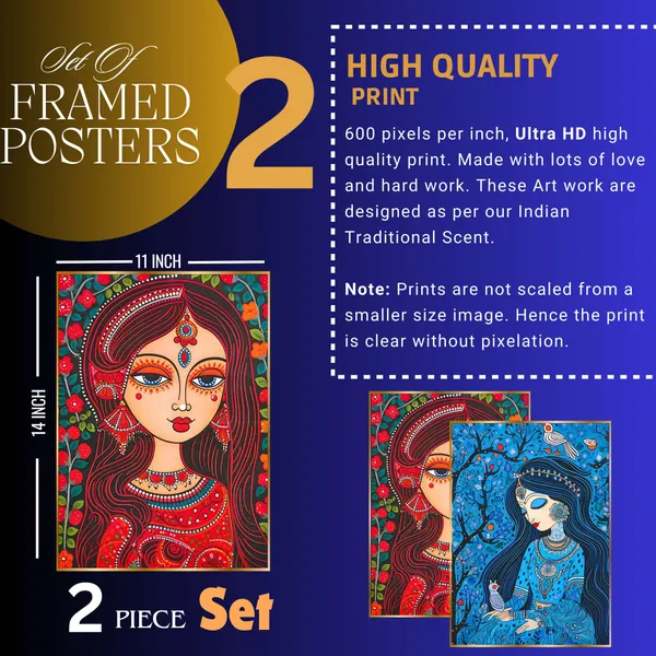 Golden_Set_Of_Two_Wall_Paintings_For_Dacoration_Framed_Living_Room_&_Bedroom_Art_Home_Decoration_Office_Decor_(14X11_Inch_Ch-Gd2-2)
