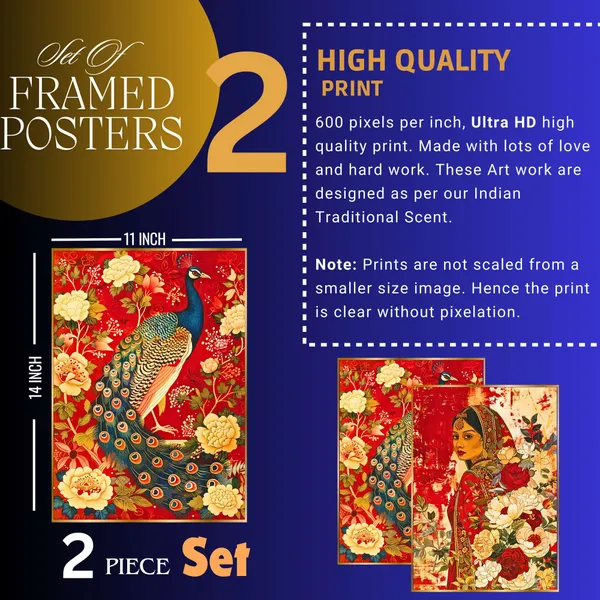 Golden_Set_Of_Two_Wall_Paintings_For_Dacoration_Framed_Living_Room_&_Bedroom_Art_Home_Decoration_Office_Decor_(14X11_Inch_Ch-Gd2-3)