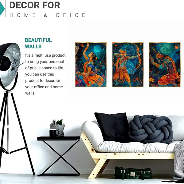 Golden_Set_Of_Three_Wall_Paintings_For_Dacoration_Framed_Living_Room_&_Bedroom_Art_Home_Decoration_Office_Decor_(24X18_Inch_Ch-Gd3-13)