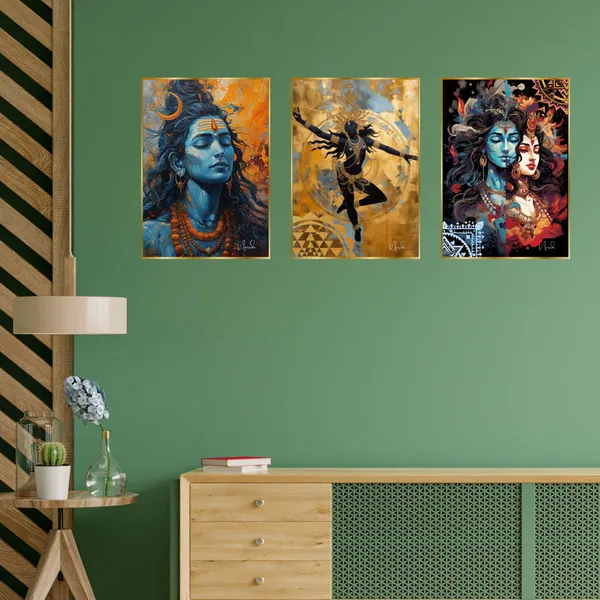 Golden_Set_Of_Three_Wall_Paintings_For_Dacoration_Framed_Living_Room_&_Bedroom_Art_Home_Decoration_Office_Decor_(24X18_Inch_Ch-Gd3-2)