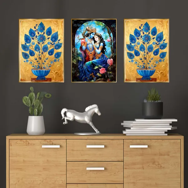 Golden_Set_Of_Three_Wall_Paintings_For_Dacoration_Framed_Living_Room_&_Bedroom_Art_Home_Decoration_Office_Decor_(24X18_Inch_Ch-Gd3-9)
