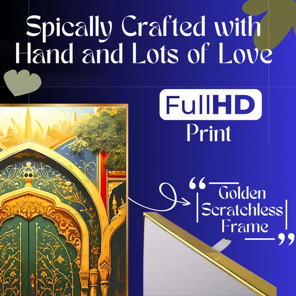 Golden_Set_Of_Four_Wall_Paintings_For_Dacoration_Framed_Living_Room_&_Bedroom_Art_Home_Decoration_Office_Decor_(13X10_Inch_Ch-Gd4-6)